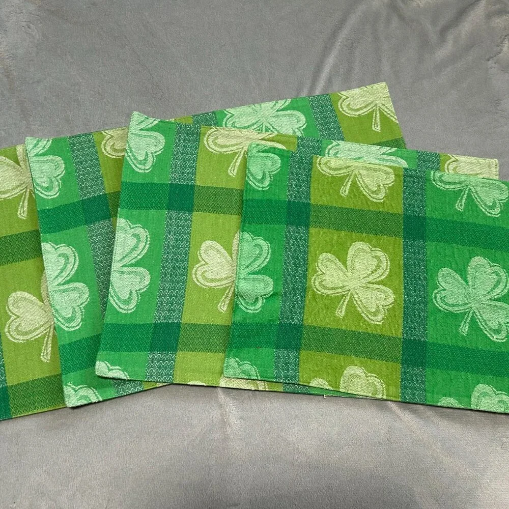 4 Sets of 4 Placemats St. Patrick's Day,Valentine's Day,Halloween & Christmas